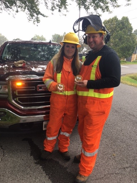 Public Works Operators Shelby Dick and Steve Goguen