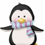 penguin with scarf on