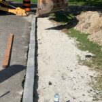 curb installed on main street