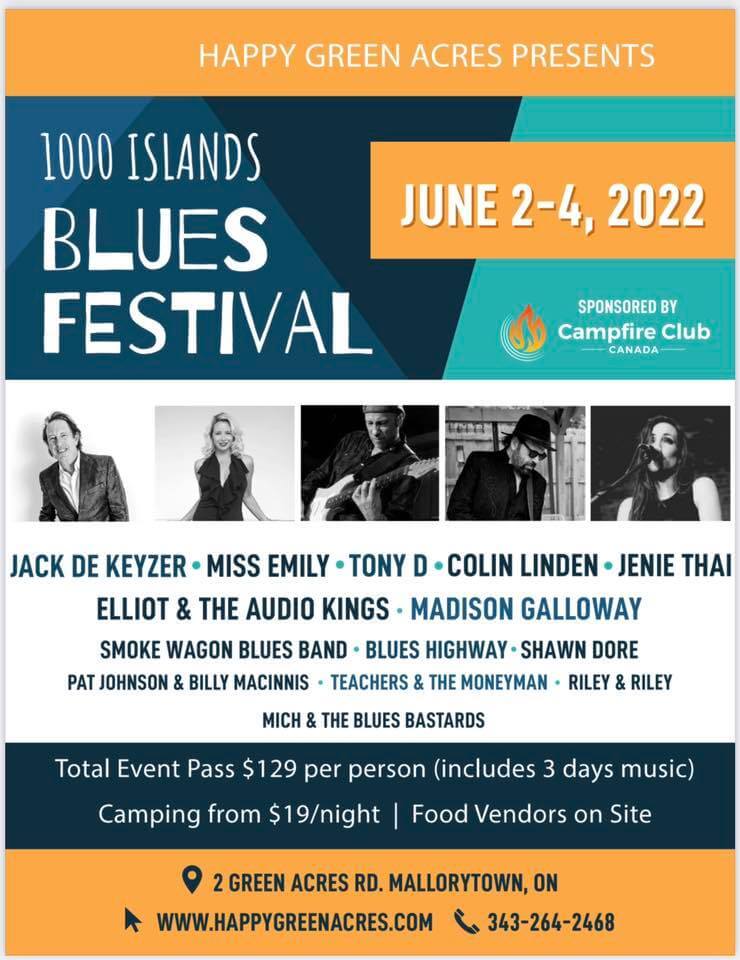 1000 Islands Blues Festival poster