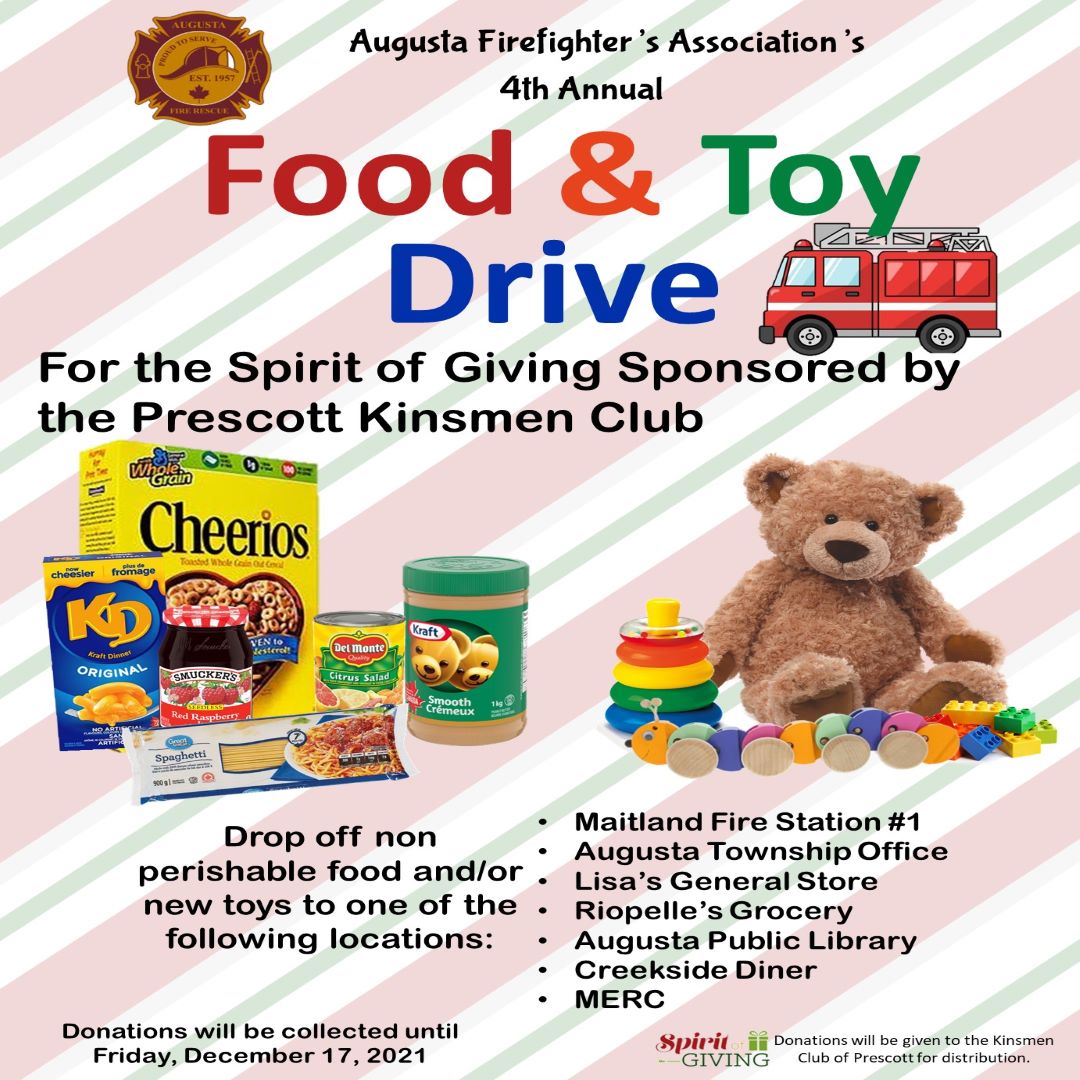 food & toy Drive poster