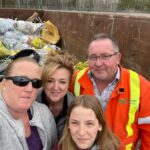 Pitch In Volunteers with the collection of garbage