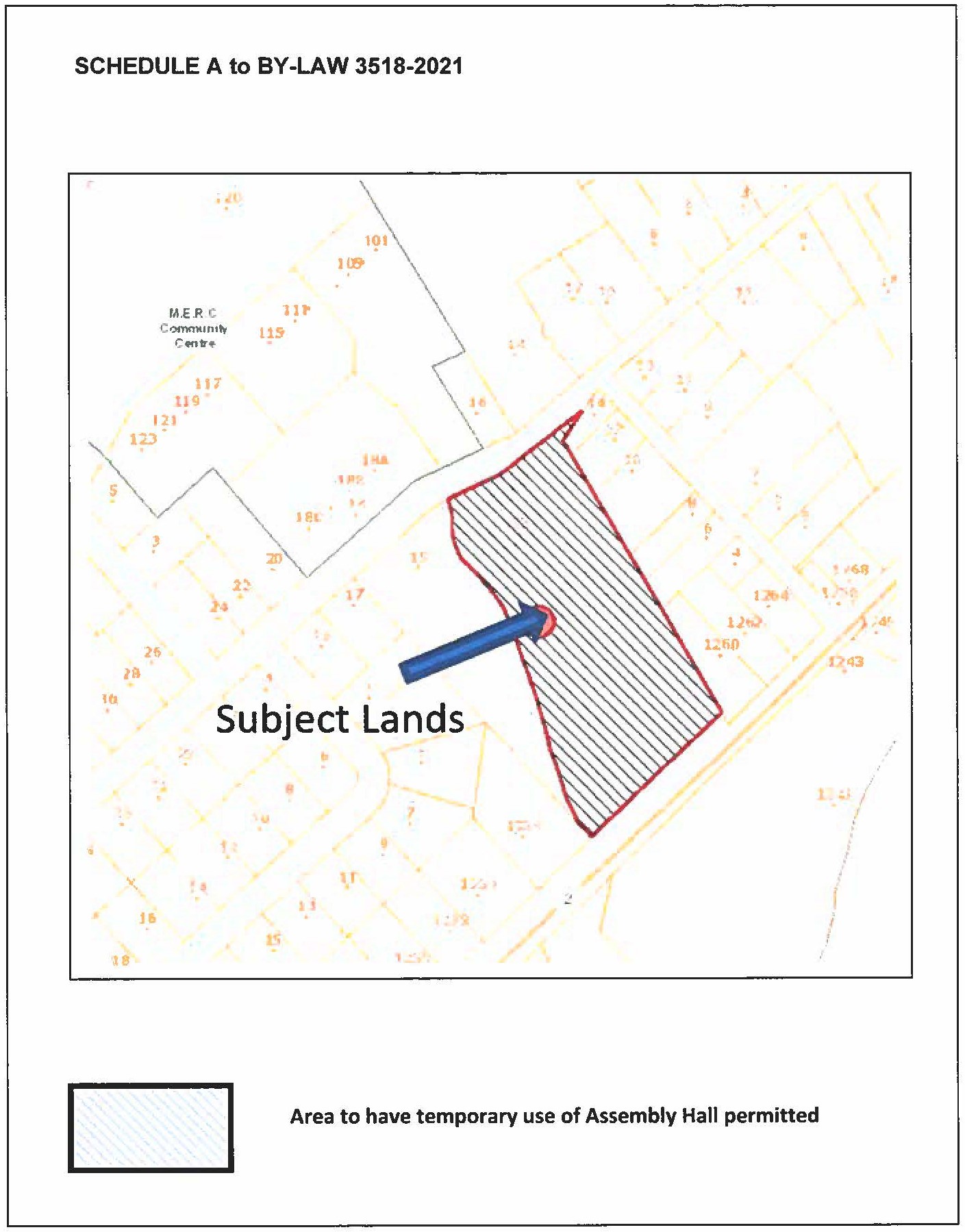 Map showing the subject lands at 13 Sarah Street in Maitland