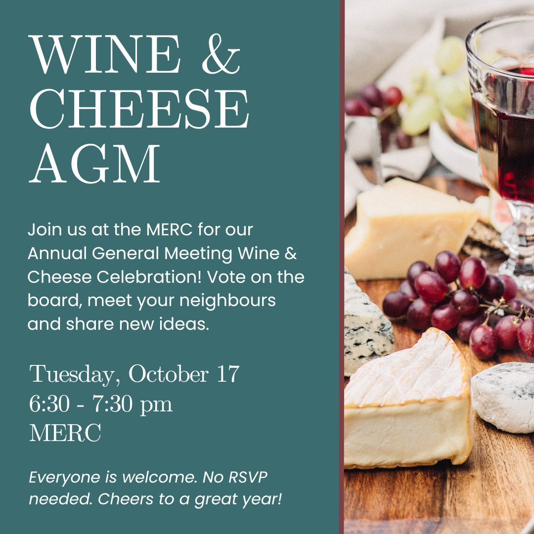 wine and cheese annual general meeting at MERC October 17