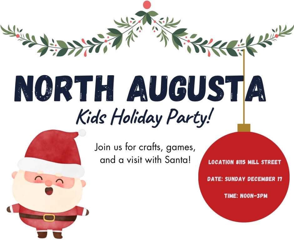 north augusta kids holiday party poster