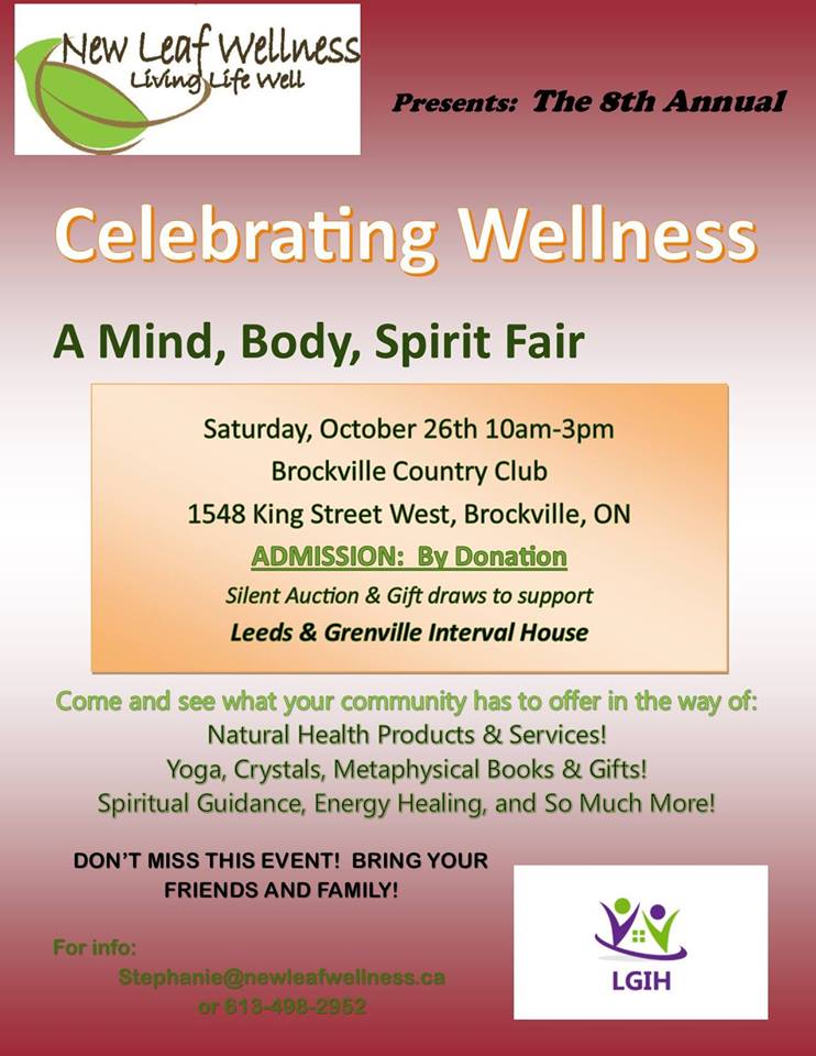 Mind, Body, Spirit Fair @ Brockville Country Club | Brockville | Ontario | Canada
