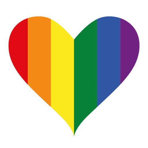 rainbow striped heart