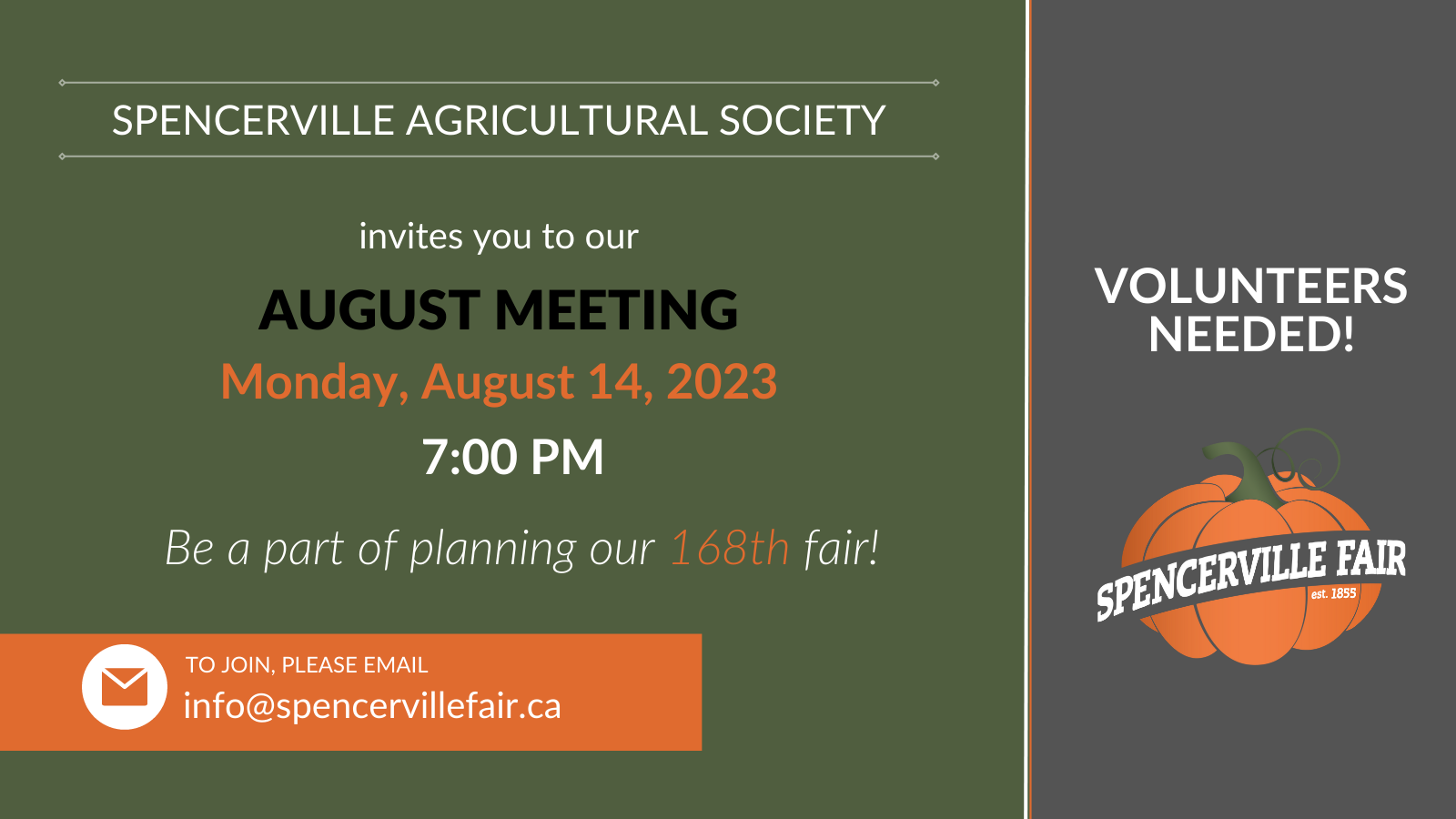 spencerville fair committee meeting august 14