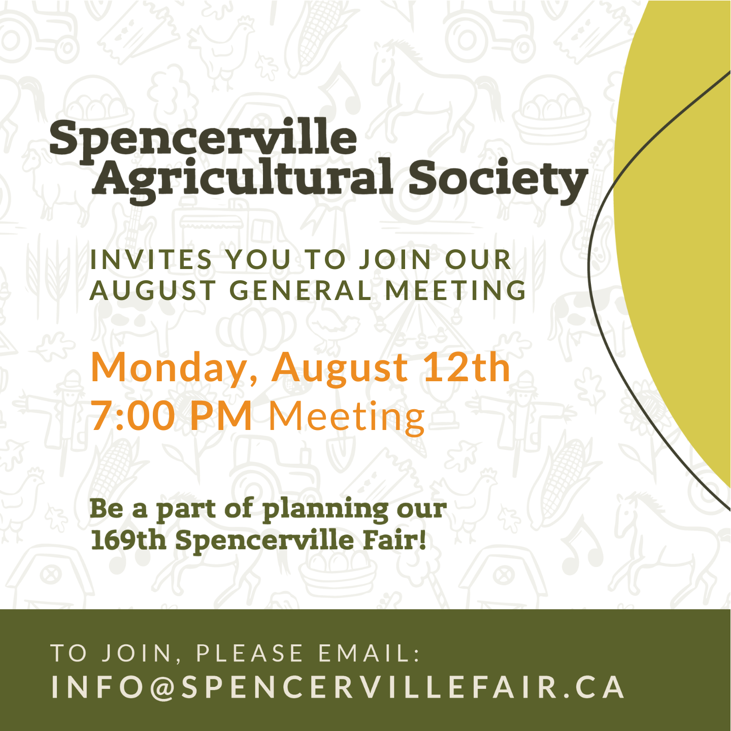 Spencerville Fair Committee Meeting @ Drummond Building | Spencerville | Ontario | Canada