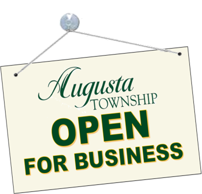 augusta township open for business logo