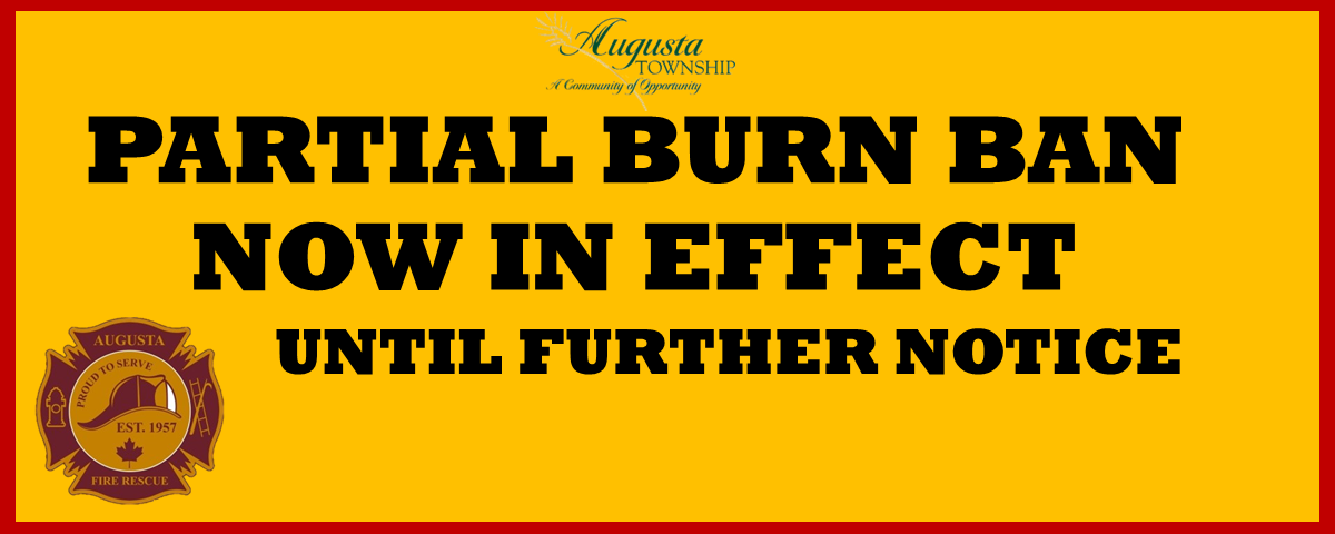 partial burn ban now in effect until further notice