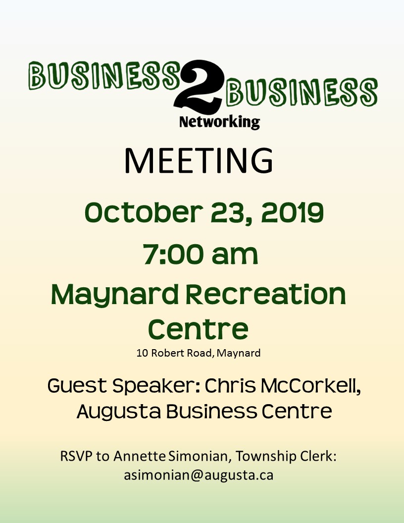 Business 2 Business Networking Event @ Maynard Recreation Centre | Ontario | Canada