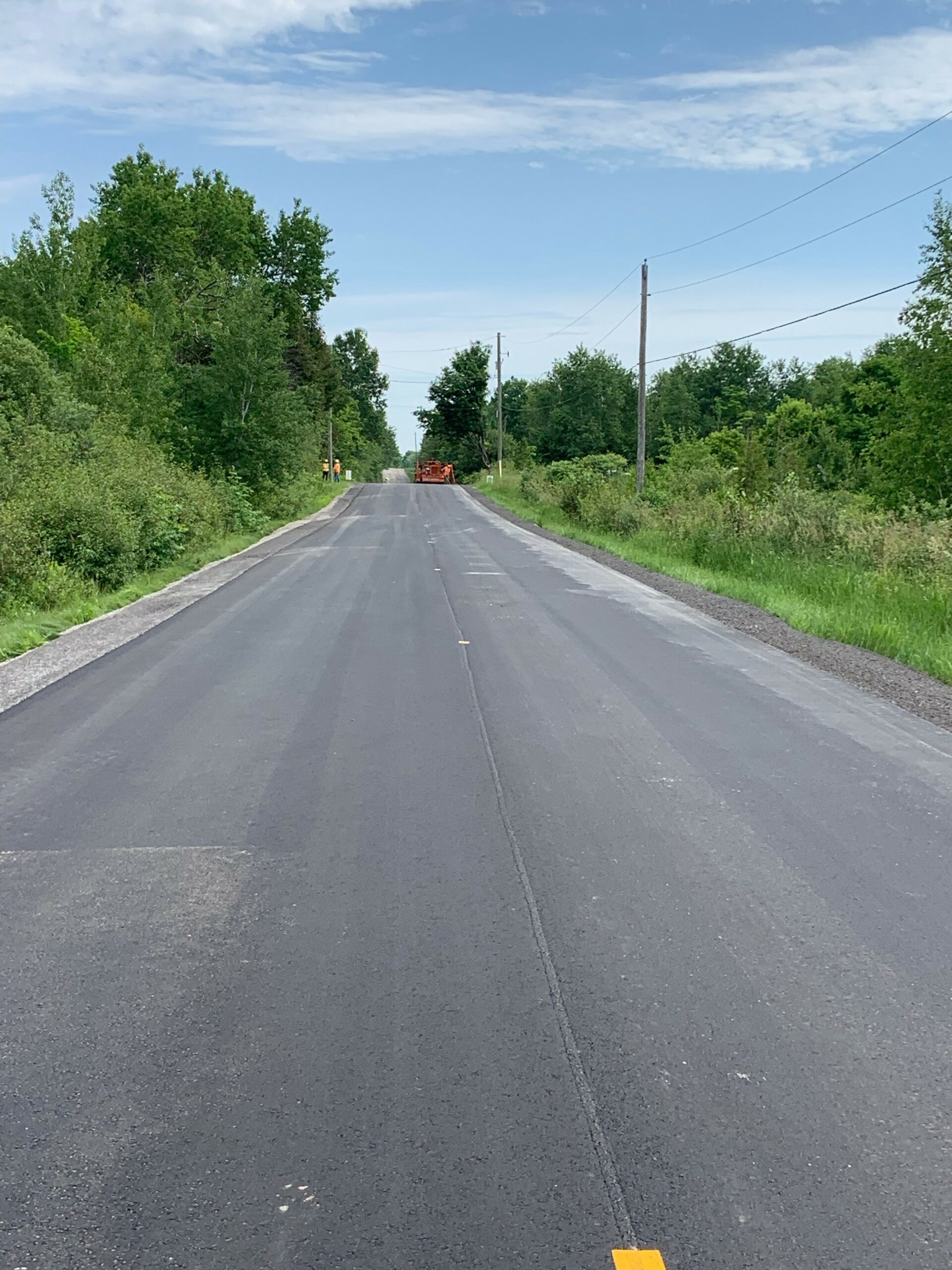 Coville Road, freshly paved