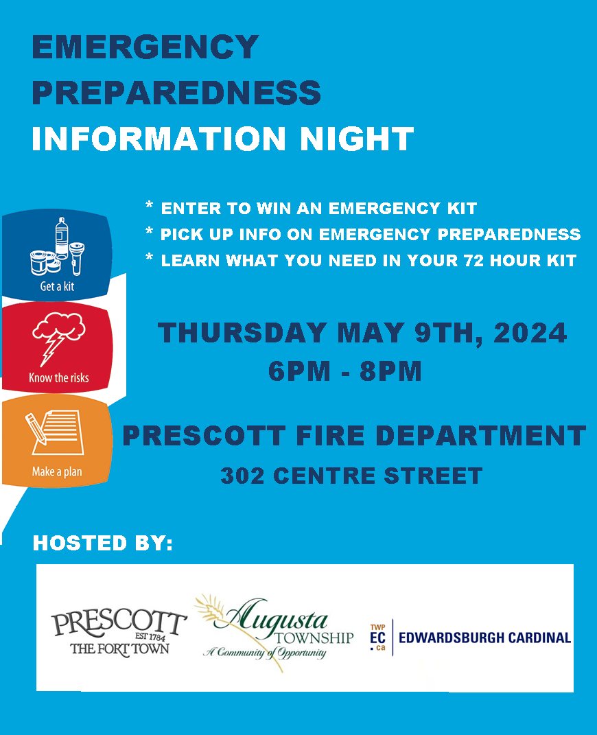 Emergency Preparedness Information Night @ Prescott Fire Department | Prescott | Ontario | Canada