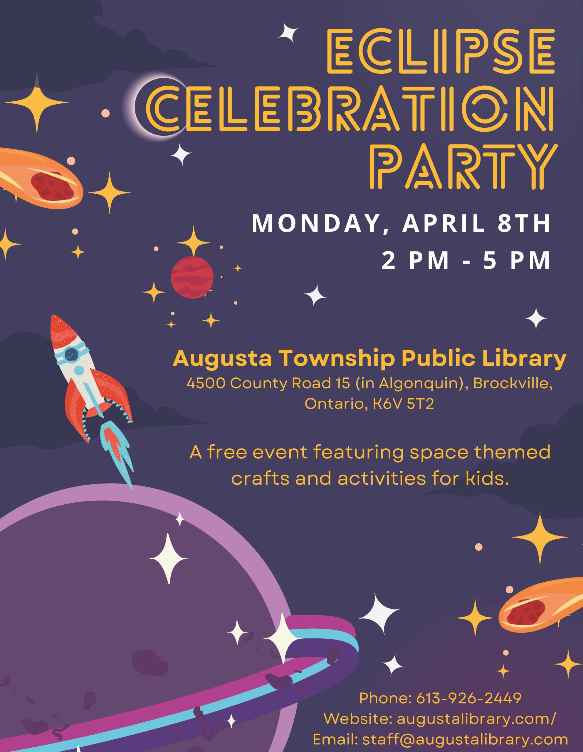 Eclipse Celebration Party at the Library @ Augusta Township Public Library | Brockville | Ontario | Canada