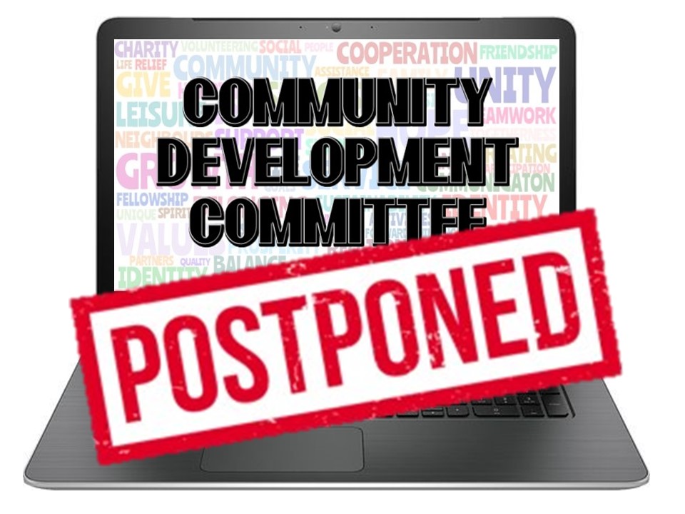POSTPONED Community Development Committee Meeting @ Electronic Meeting - If you wish to be invited to listen to the Committee Meeting live, please email mvanderveen@augusta.ca at least one hour prior to the start of the meeting.