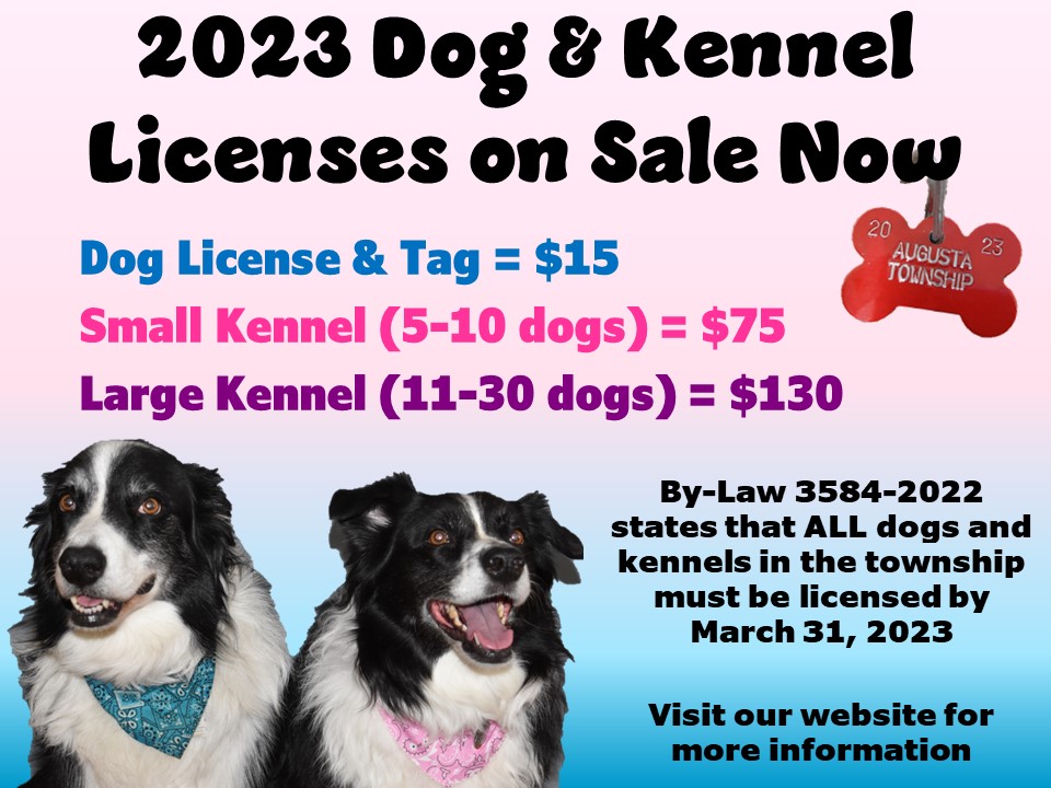 Last Day for Dog & Kennel Licenses @ Township Office | Ontario | Canada