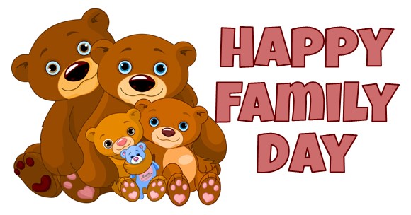 a family of bears that say Happy Family Day