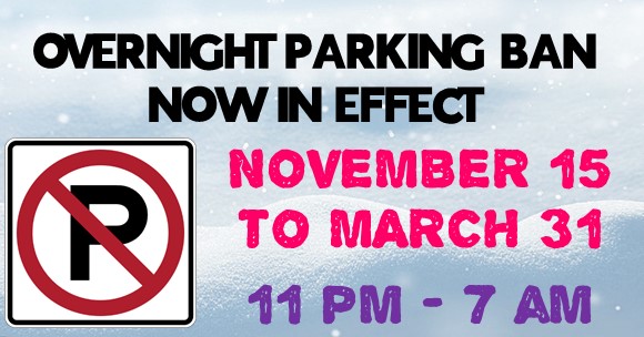 overnight parking ban in effect