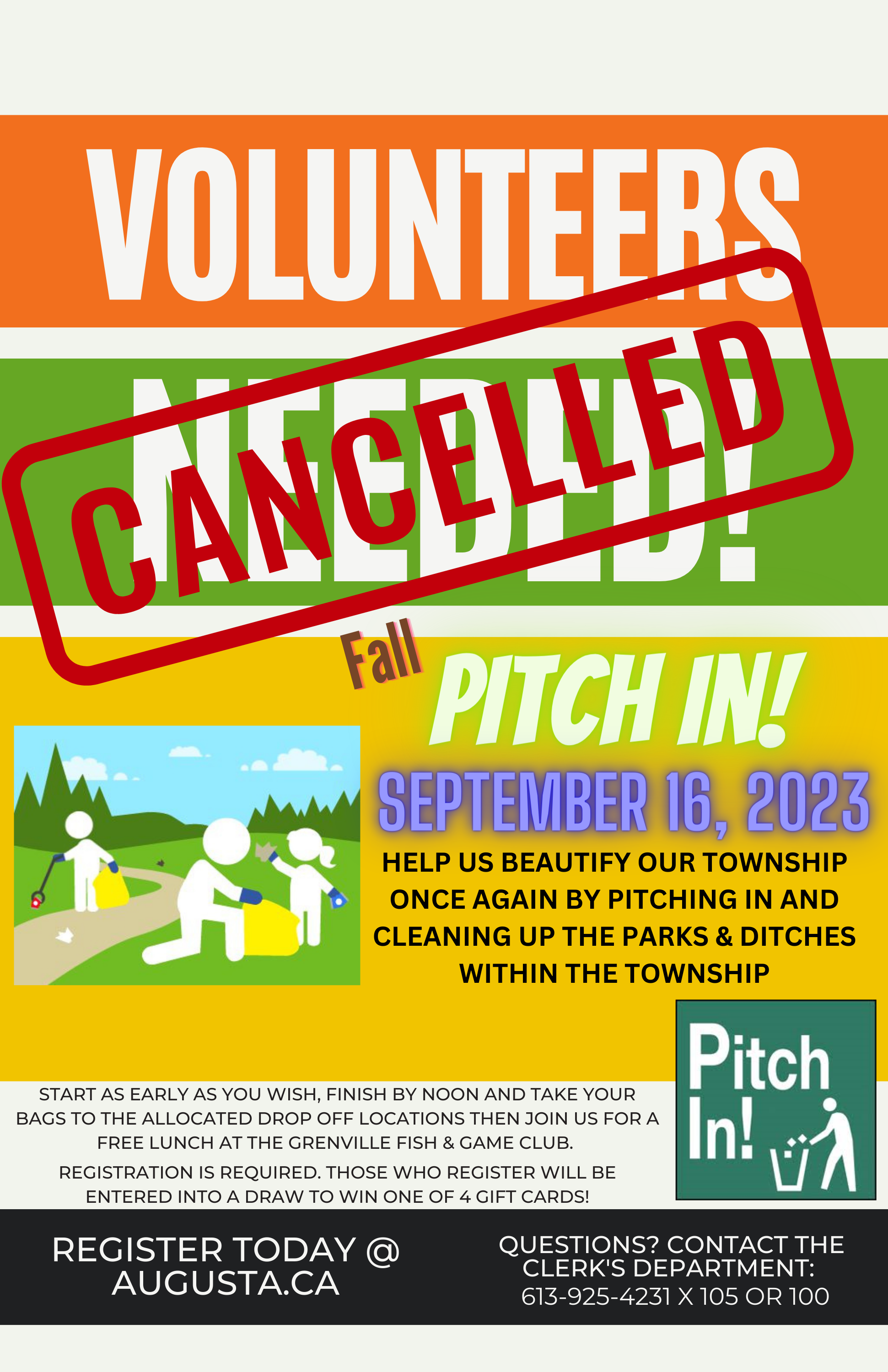 pitch in cancelled poster