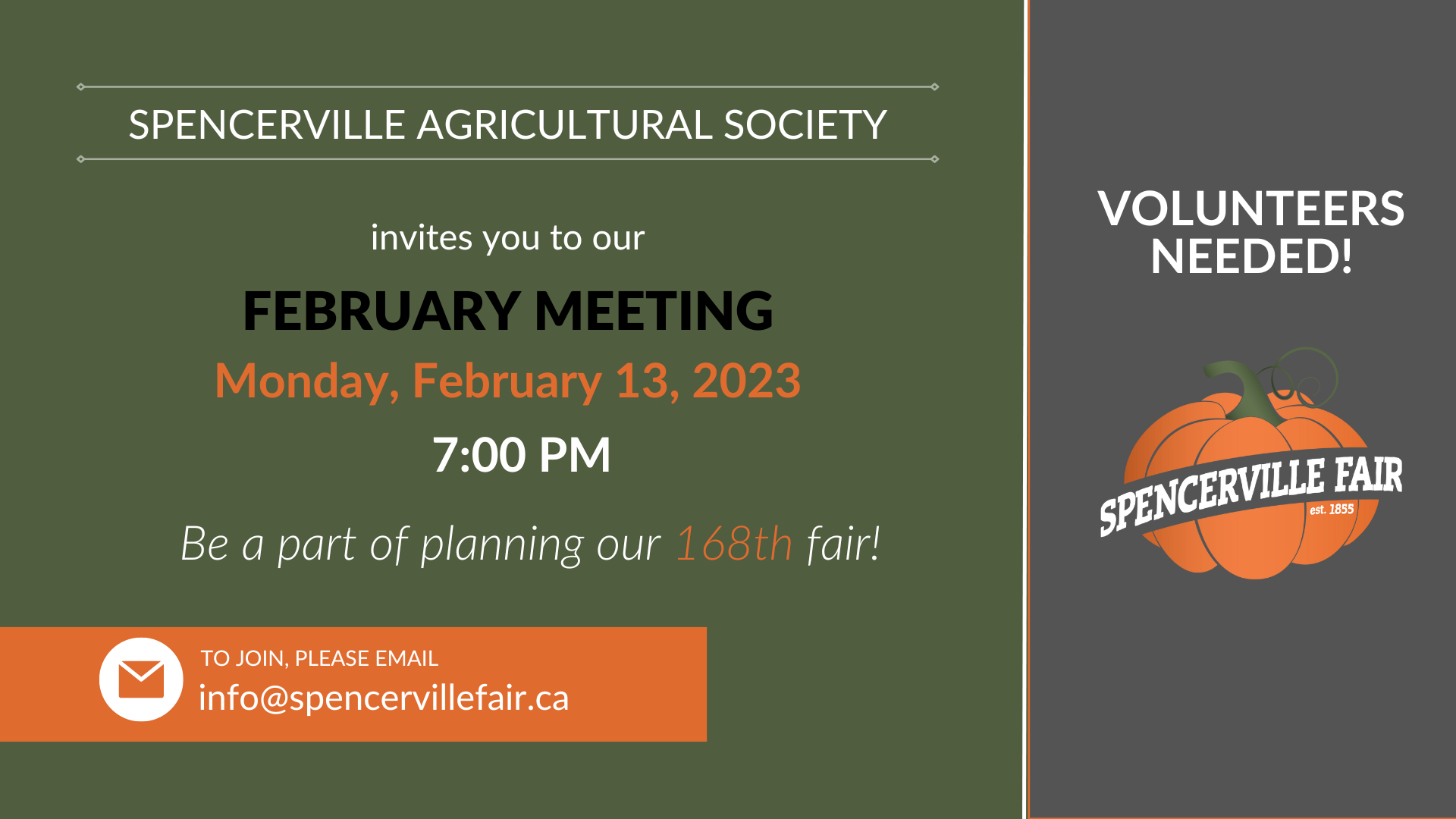 spencerville agricultural society meeting flyer