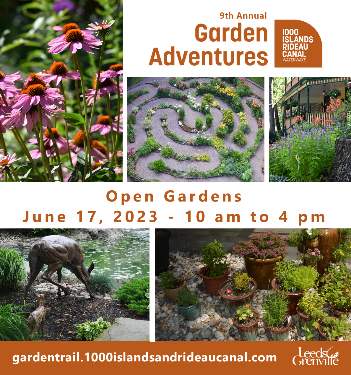1000 Islands Rideau Canal Garden Adventures Open Gardens @ Various, see website