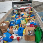6' x 12' trailer full of food for the food drive