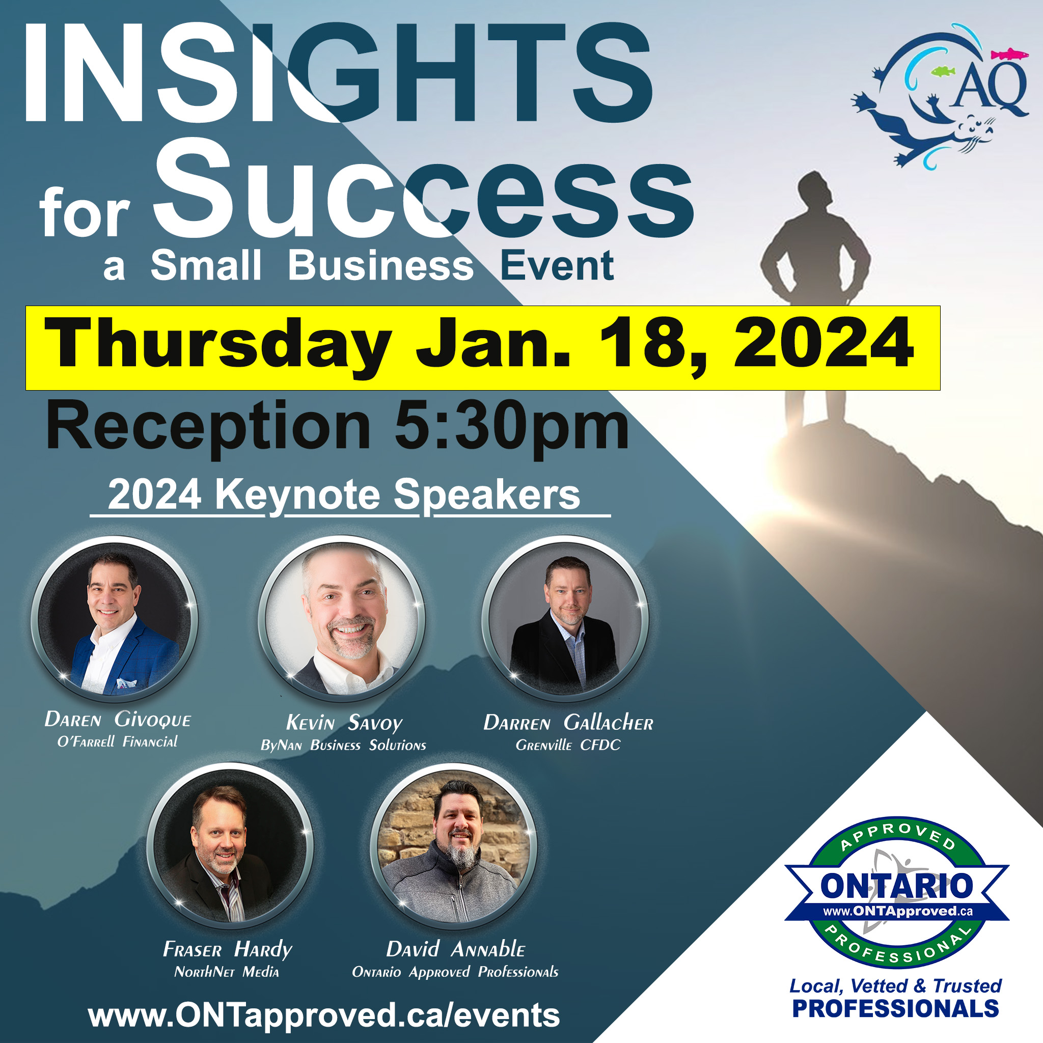 Insights for Success ~ a Small Business Event @ Aquatarium at Tall Ships Landing | Brockville | Ontario | Canada