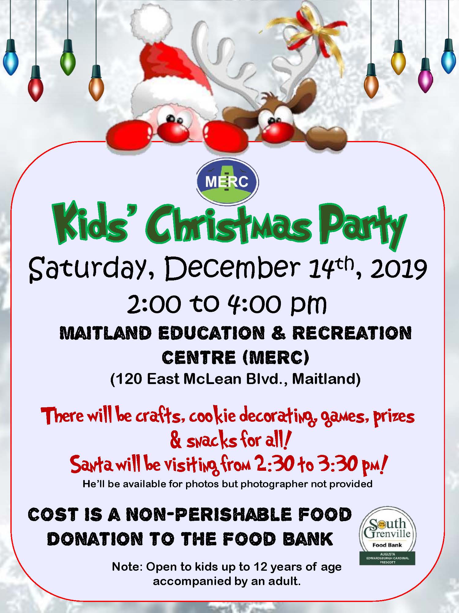 Maitland Kids Christmas Party @ Maitland Education & Recreation Centre | Maitland | Ontario | Canada