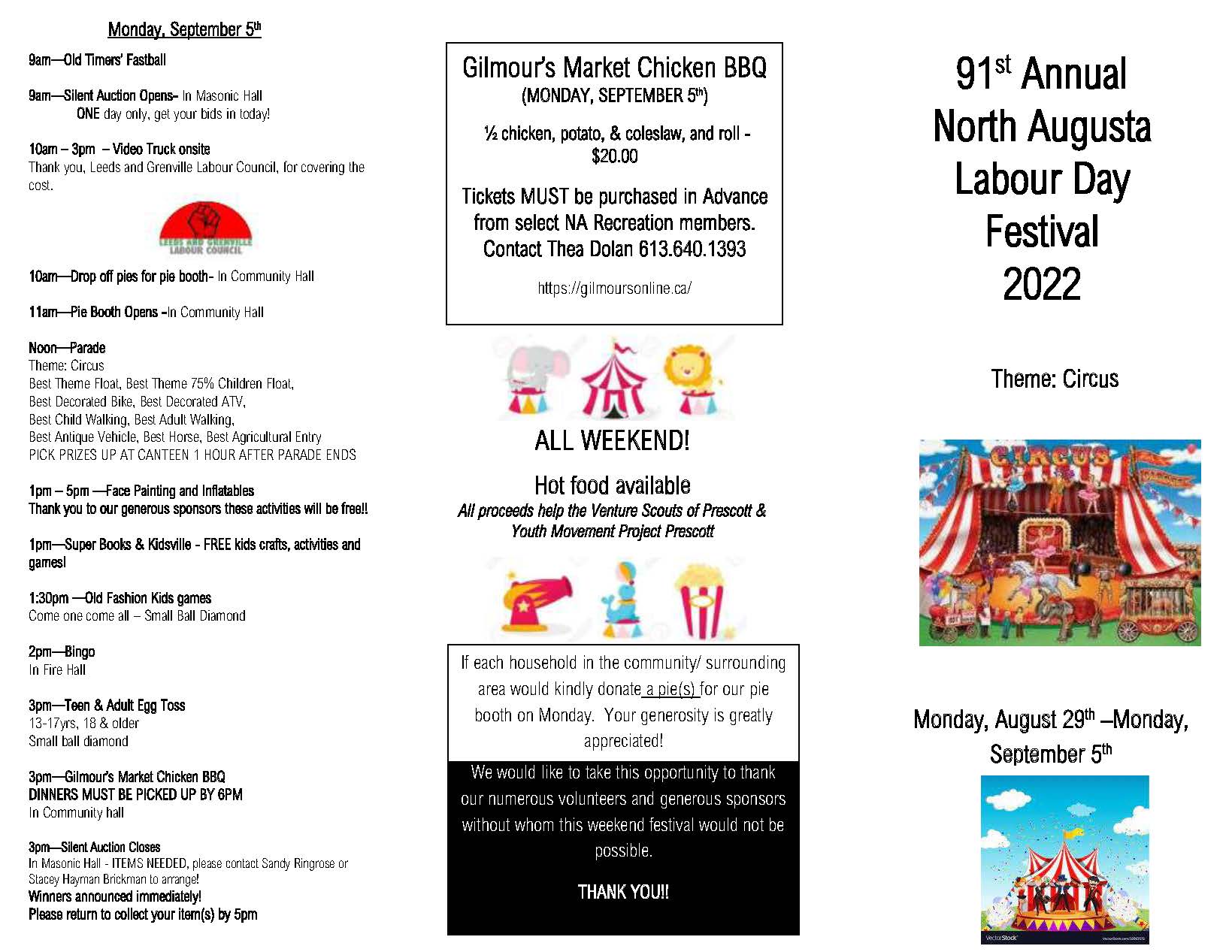 Labour Day festival flyer page 1