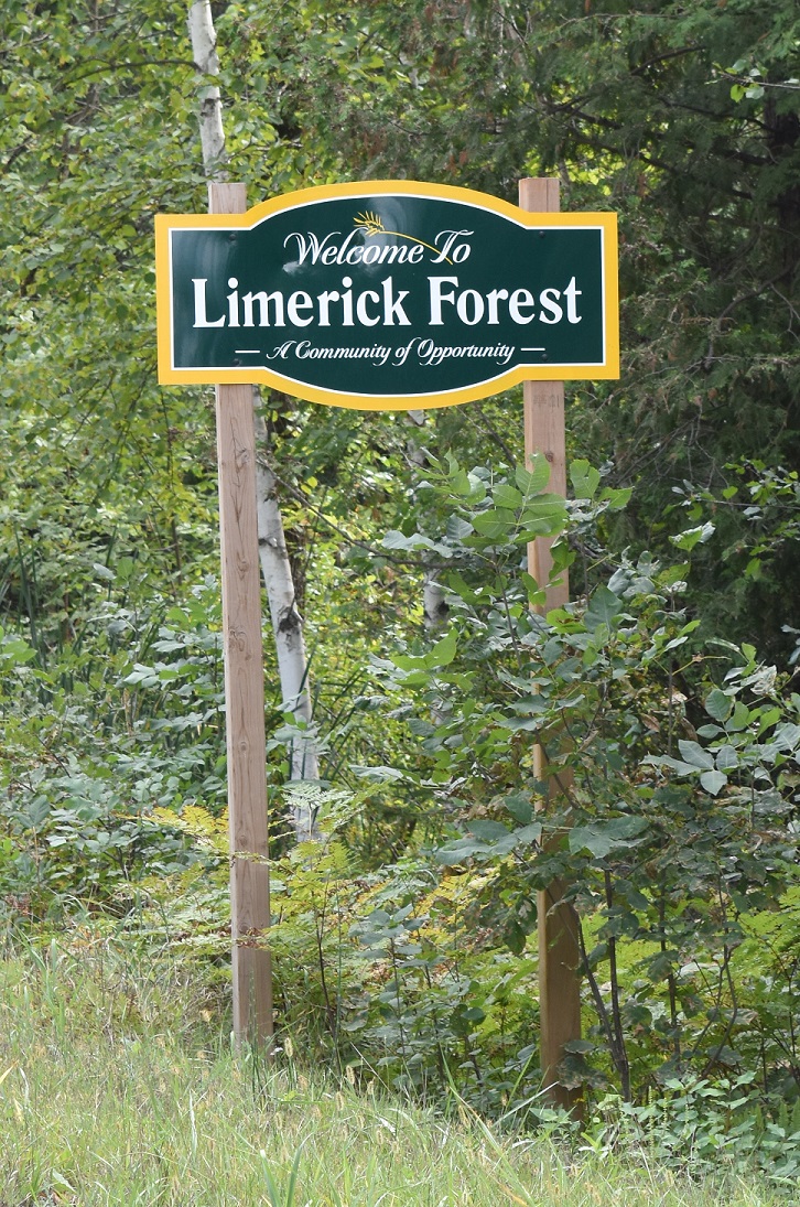 augusta township's limerick forest sign