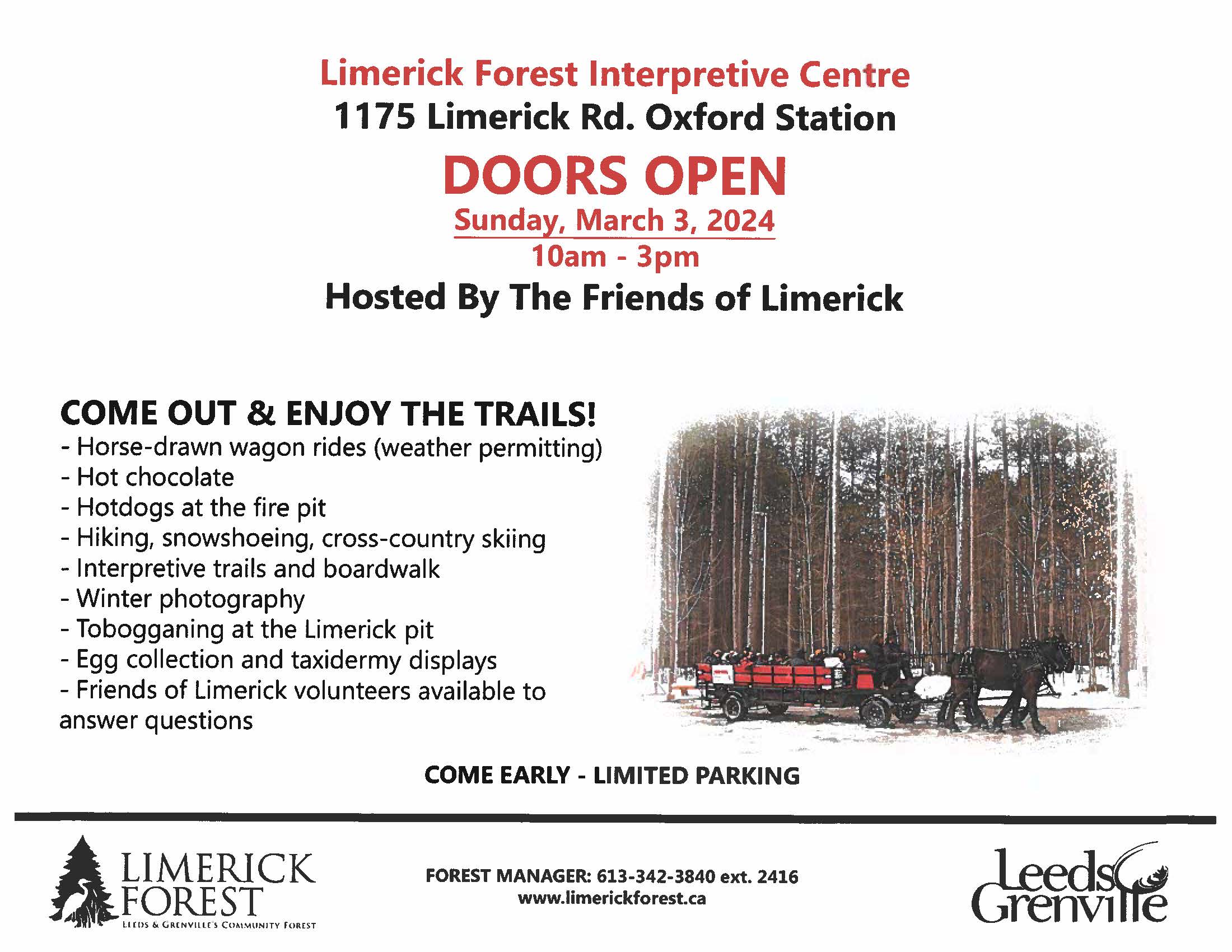limerick forest doors open event poster