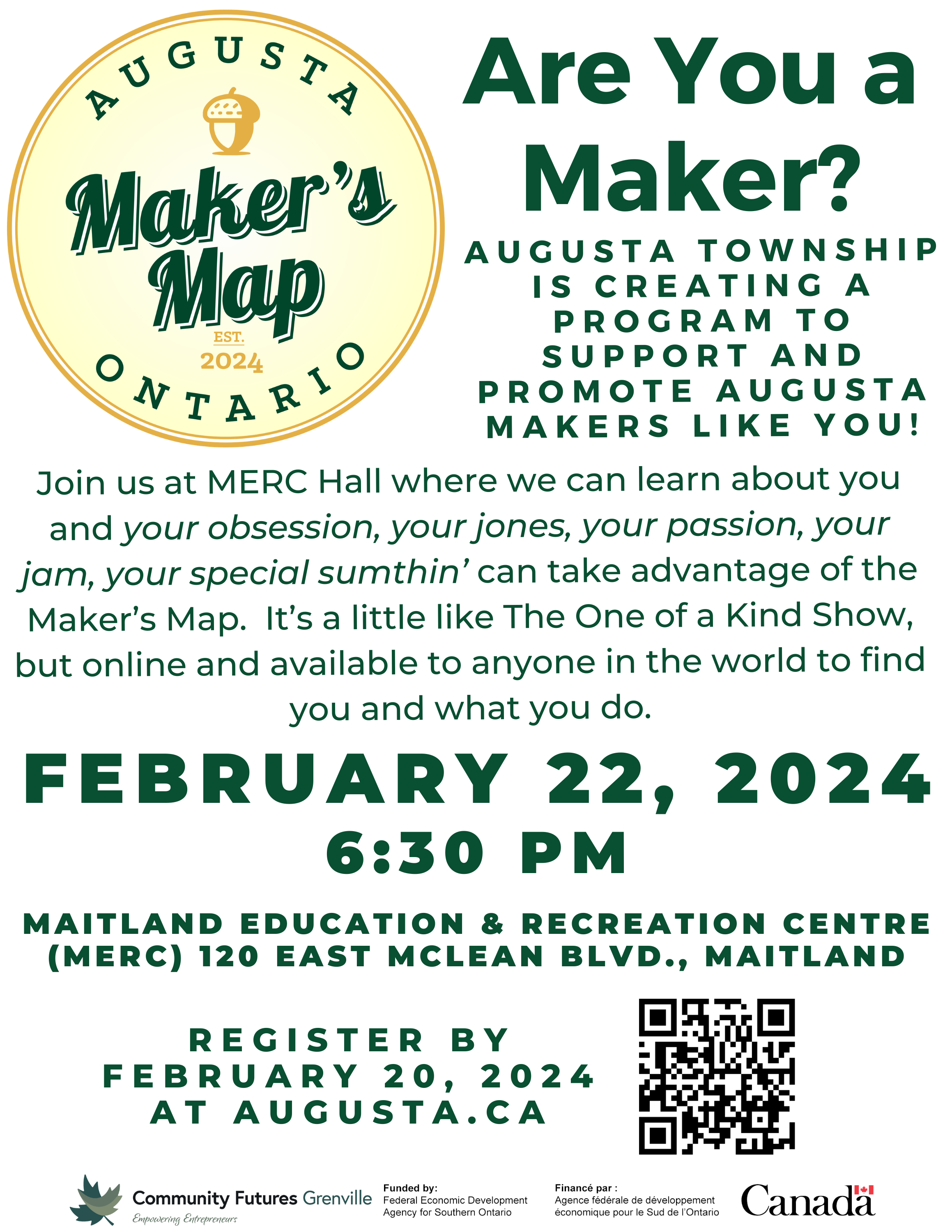 2nd Maker's Map Information Session @ Maitland Education and Recreation Centre | Brockville | Ontario | Canada