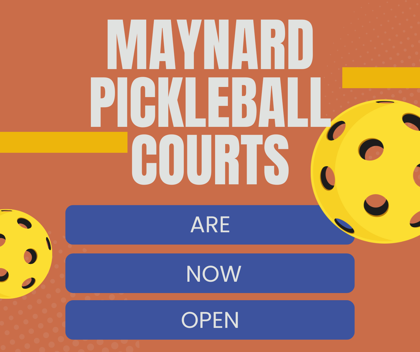 Maynard Pickleball Courts Open @ Maynard Recreation Centre | Ontario | Canada