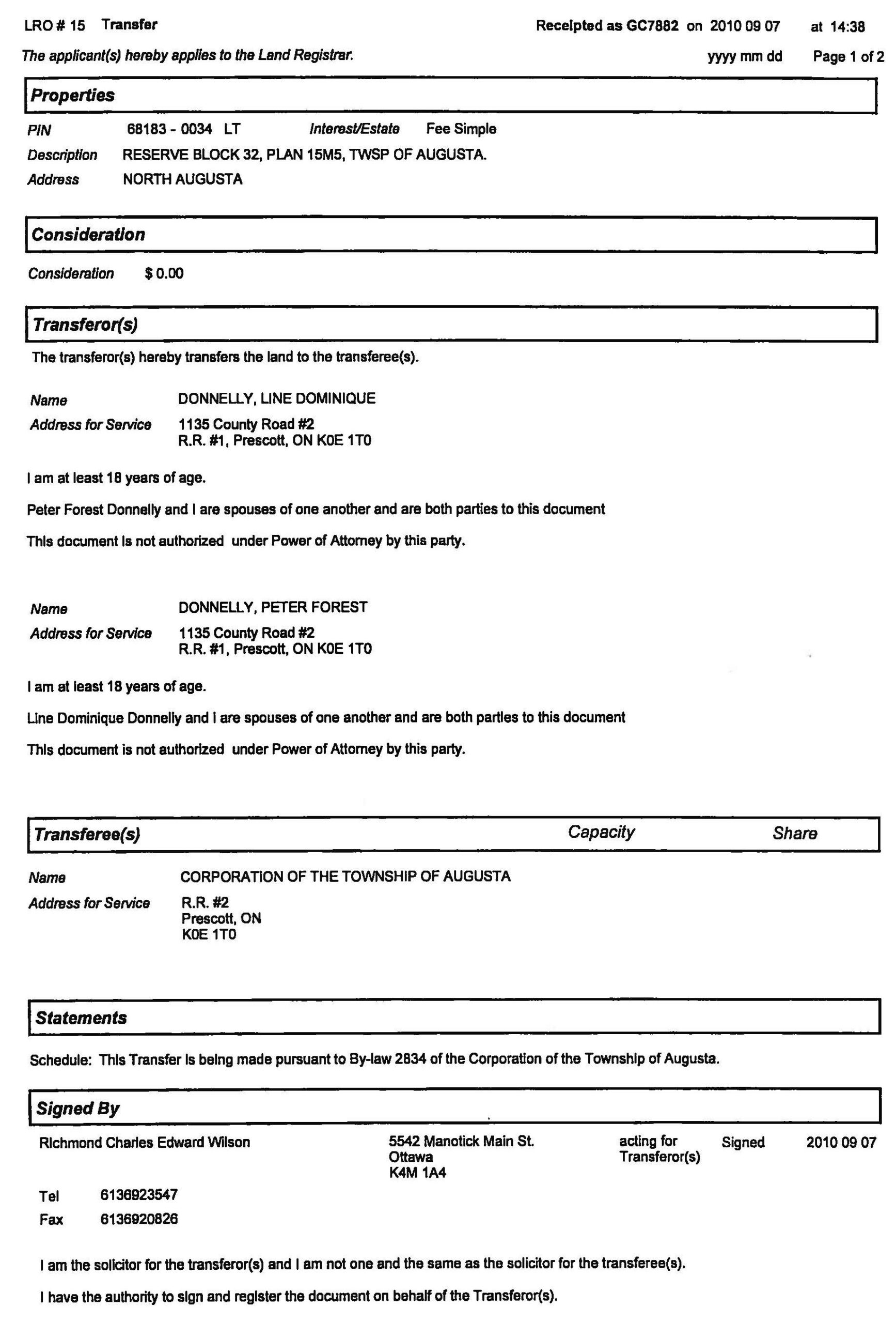 land transfer documents page 05