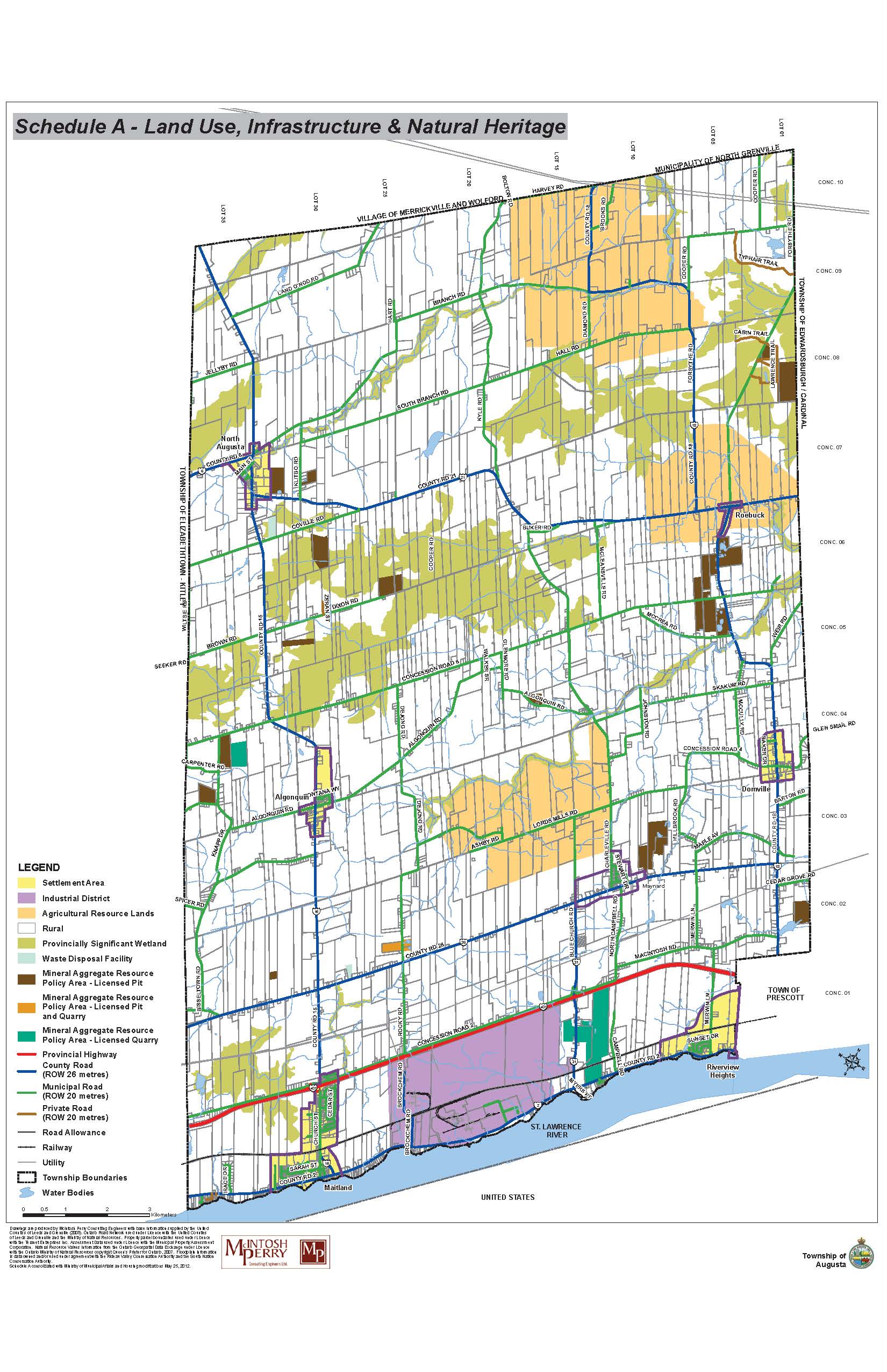 Schedule A - Land Use, Infrastructure & Natural Heritage Map