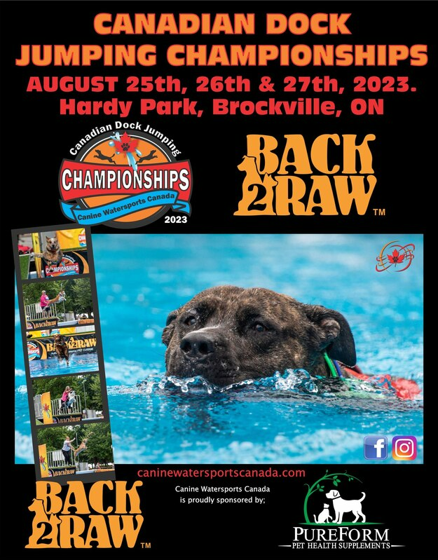 canine watersports dock jumping championships poster