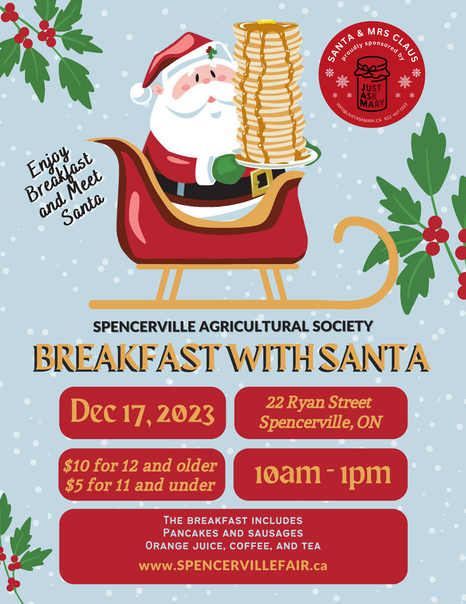 Breakfast with Santa @ The Drummond Building | Spencerville | Ontario | Canada