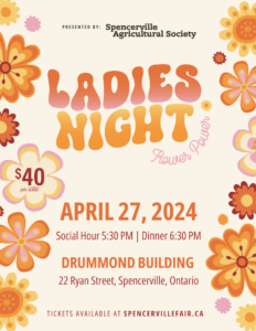 Spencerville Agricultural Society Ladies Night poster