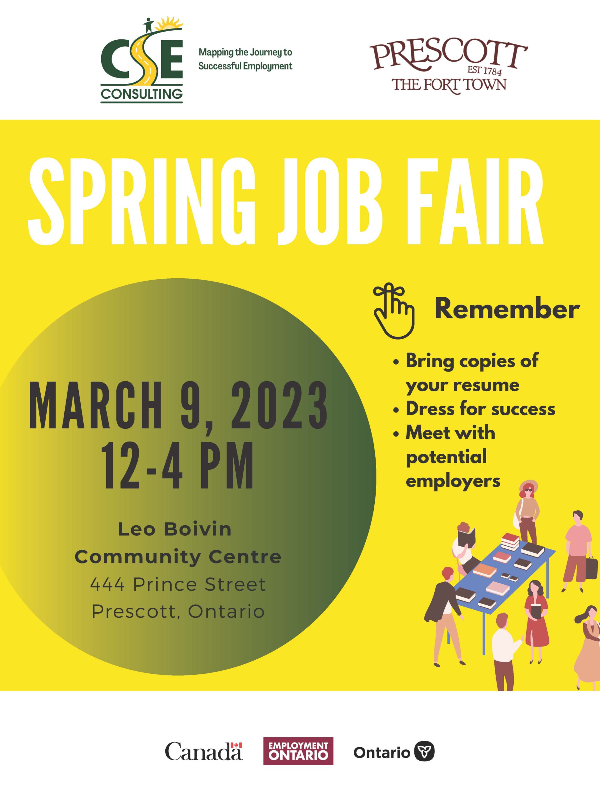 CSE Consulting Job Fair @ Leo Boivin Community Centre | Prescott | Ontario | Canada