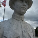 after cleaning photo of the north augusta cenotaph figure