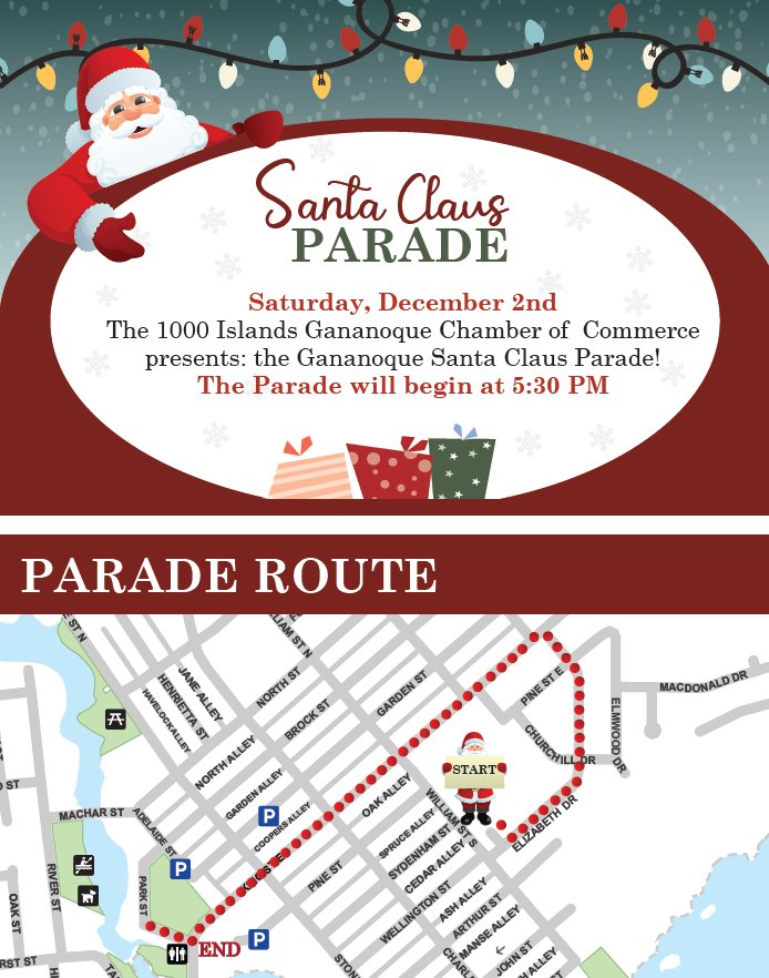 gananoque santa clause parade poster