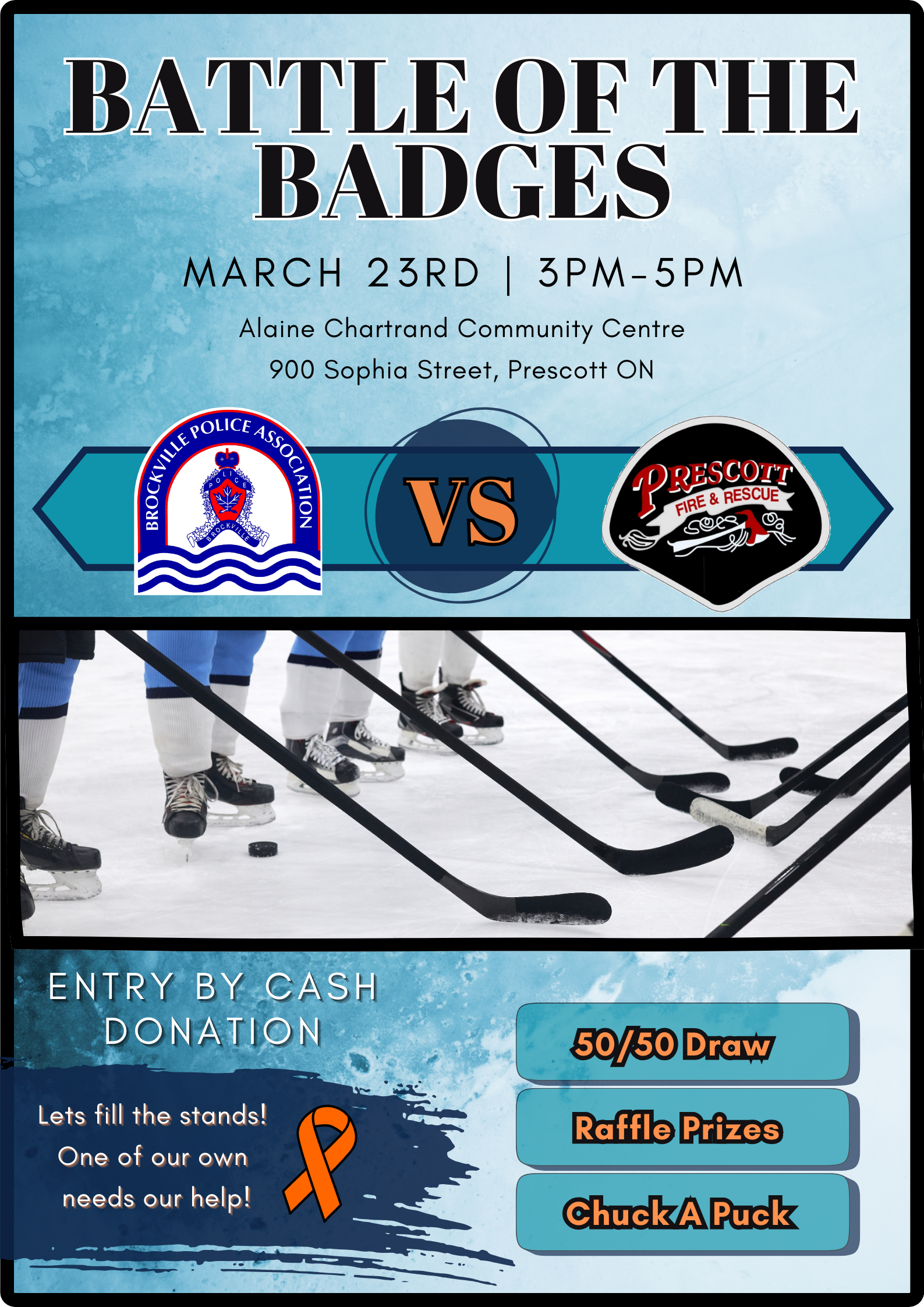 Battle of the Badges Hockey Game @ Alaine Chartrand Community Centre | Prescott | Ontario | Canada