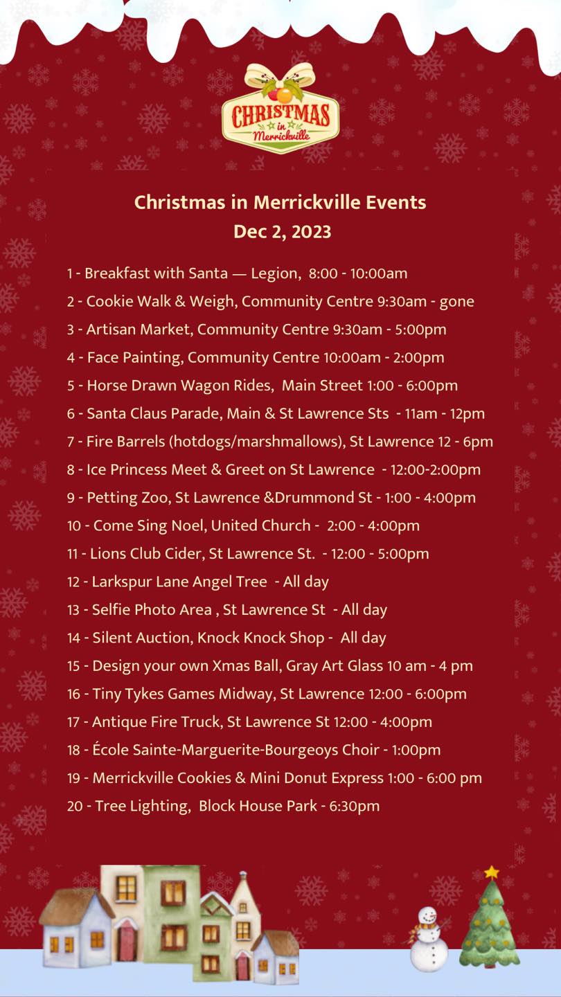 Christmas in Merrickville (includes Parade)