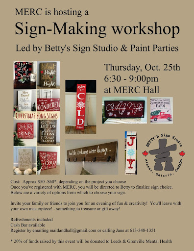 Sign-Making Workshop @ MERC Hall | Brockville | Ontario | Canada