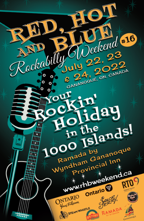 red hot and blue rockabilly weekend poster