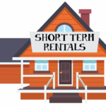 house with sign that says short term rentals
